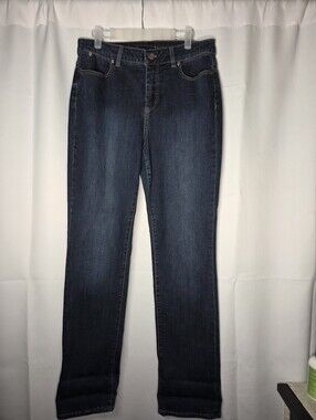 Talbots Heritage Straight Leg Stretch Denim Blue Jeans Women's Size 10